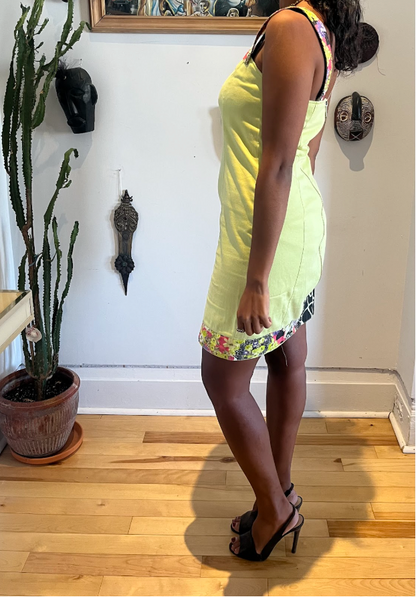 Versace Jeans Yellow Slip Dress