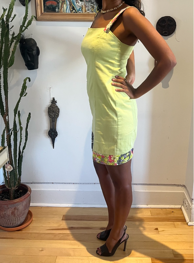 Versace Jeans Yellow Slip Dress