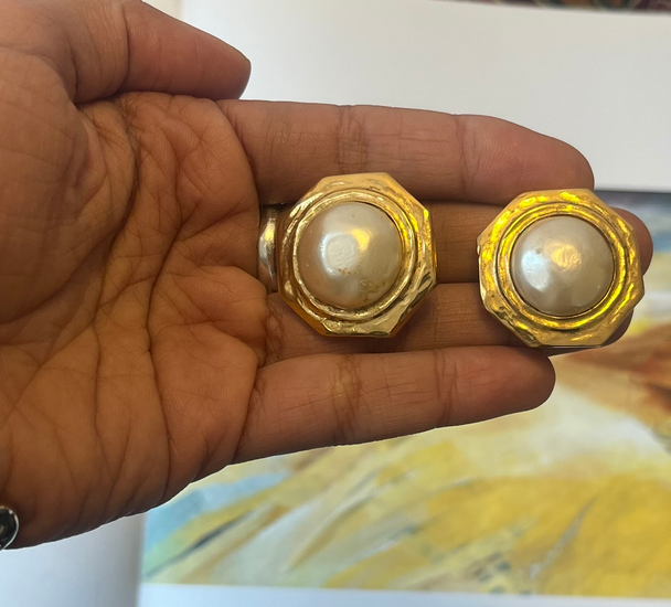 Vintage Chanel Pearl Clip-On Earrings