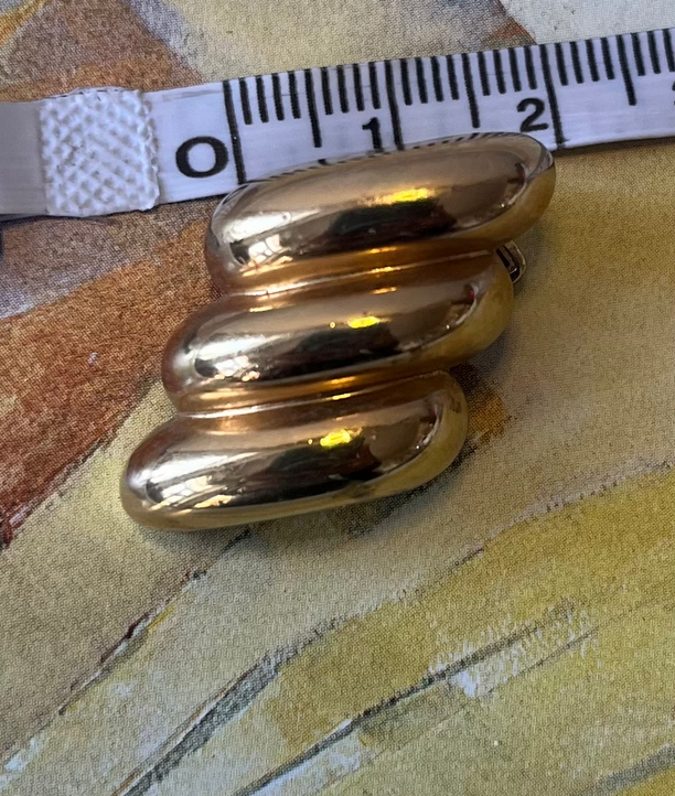 Vintage Christian Dior Gold-Tone Clip-On Earrings