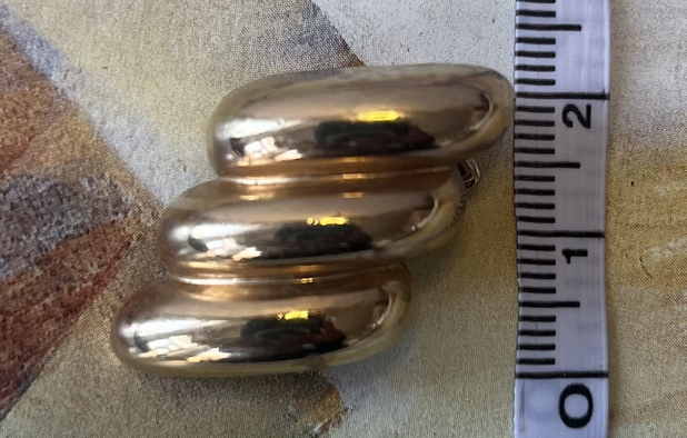 Vintage Christian Dior Gold-Tone Clip-On Earrings