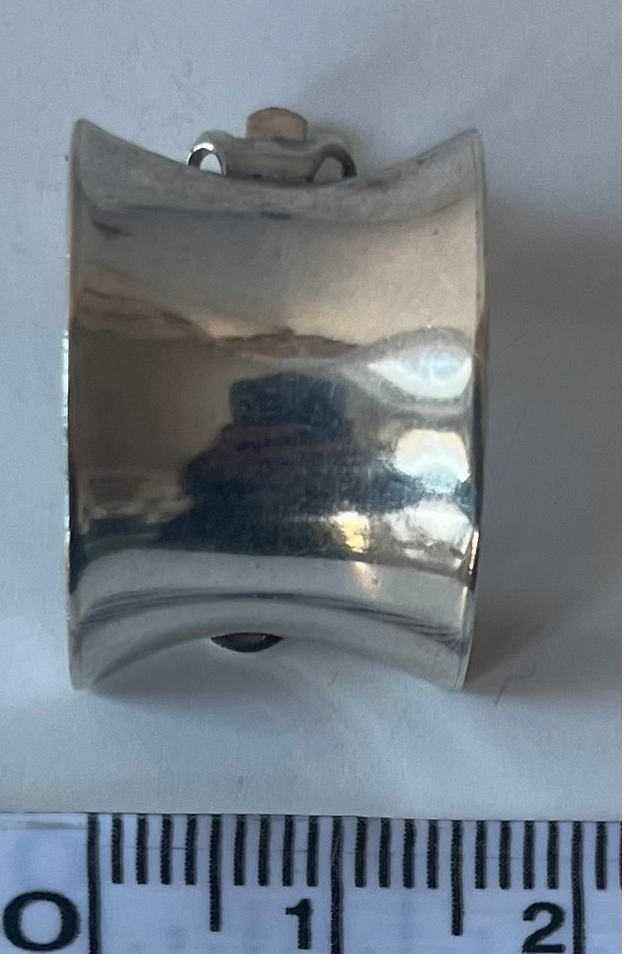 Vintage Sterling Silver Wide Hoop Earrings