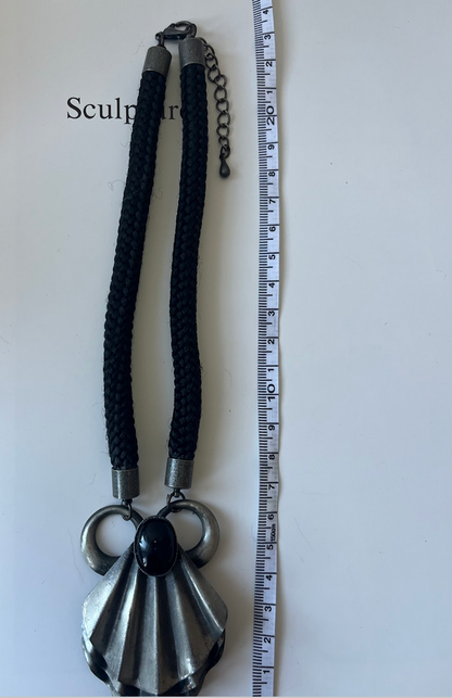 Vintage Avant Garde Necklace Featuring Oversized Shell Pendant