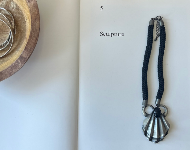 Vintage Avant Garde Necklace Featuring Oversized Shell Pendant