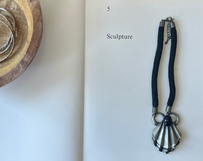 Vintage Avant Garde Necklace Featuring Oversized Shell Pendant