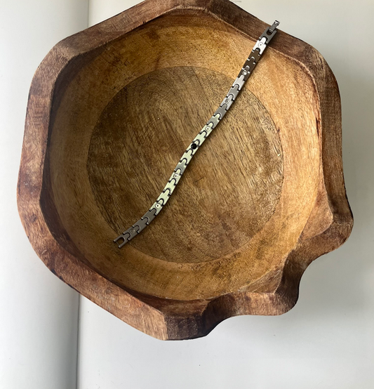 Vintage Stainless Steel Link Bracelet