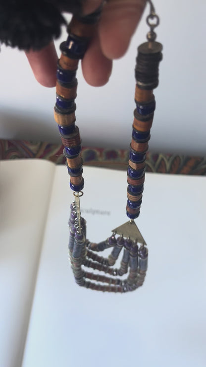 Vintage Multi Strand Beaded Statement Necklace
